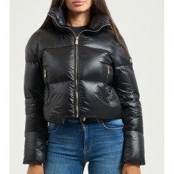 YES ZEE  GIUBBINO DONNA CROPPED TRAPUNTATO CON COLLO ALTO   Composizione: 100%NY                                          J059 O