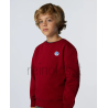 North Sails felpa girocollo con patch sul davanti da Ragazzo. CREWNECK  SWEATSHIRT W/LOGO 794477 0278 RED DAHLIA e