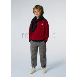 North Sails felpa girocollo con patch sul davanti da Ragazzo. CREWNECK  SWEATSHIRT W/LOGO 794477 0278 RED DAHLIA e