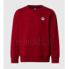 North Sails felpa girocollo con patch sul davanti da Ragazzo. CREWNECK  SWEATSHIRT W/LOGO 794477 0278 RED DAHLIA e