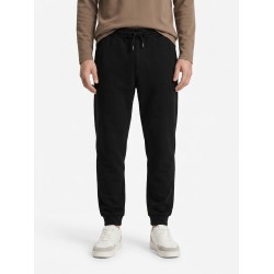 Pantaloni neri con lacci in...