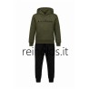 John Richmond SET FELPA VERDE CON CAPPUCCIO E LOGO LITTERING DAVANTI + PANTALONI CON LACCI ETAH Ragazzo. RBA26007CF g OLIVE