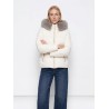 Tiffosi giubbotto beige con pelliccia ecologica da donna. 10067774 Cora g 110 Star White