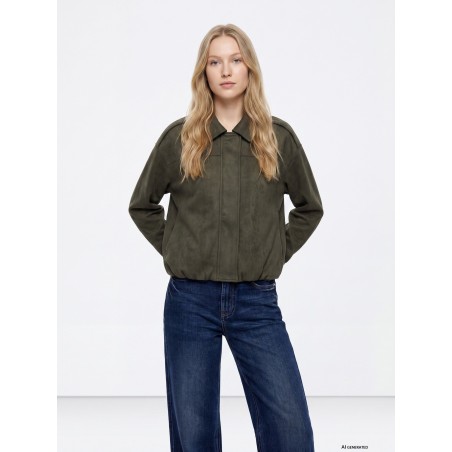 Tiffosi giubbotto verde in ecodaino da Donna. 10067790 Nixie_1 g 829 Waterfall