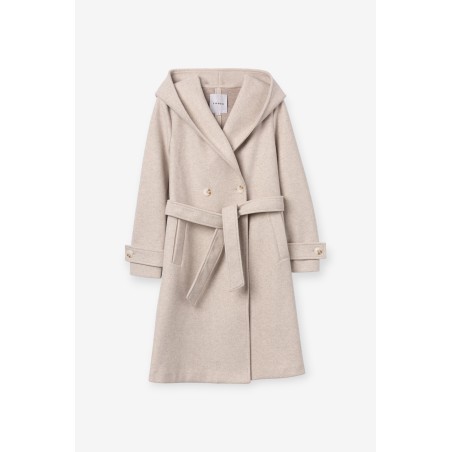 Tiffosi cappotto in panno beige con cappuccio Donna. 10067824 Collusion_3 g 152