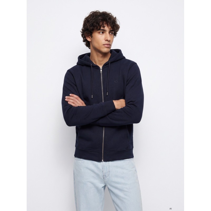 Tiffosi felpa full zip con cappuccio da ragazzo e uomo. 10066859 James g 788 Twilight Blue blu
