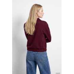 Tiffosi felpa bourdeaux con collo polo da ragazza e donna. 10067416 Valentina_C g 555 Picante